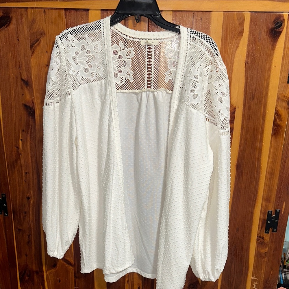 Maurices White Lace Cardigan